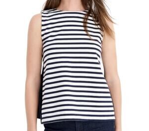 J. Crew Bow Back Tank Top in Navy & White Stripe Size XS